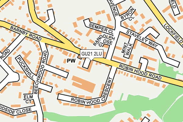 GU21 2LU map - OS OpenMap – Local (Ordnance Survey)