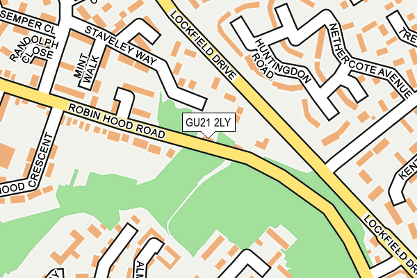 GU21 2LY map - OS OpenMap – Local (Ordnance Survey)