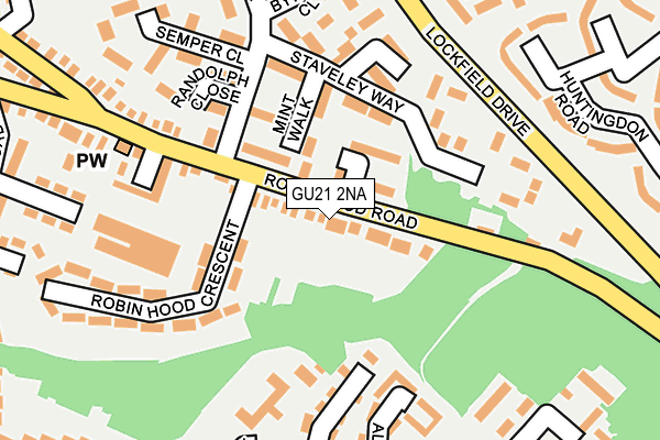 GU21 2NA map - OS OpenMap – Local (Ordnance Survey)