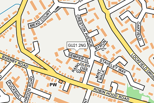 GU21 2NG map - OS OpenMap – Local (Ordnance Survey)