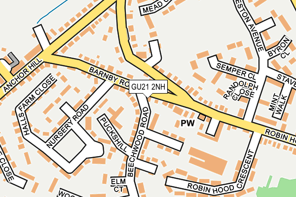 GU21 2NH map - OS OpenMap – Local (Ordnance Survey)