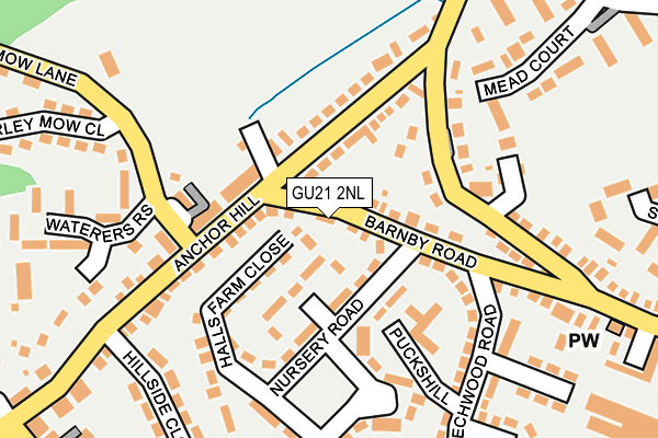 GU21 2NL map - OS OpenMap – Local (Ordnance Survey)