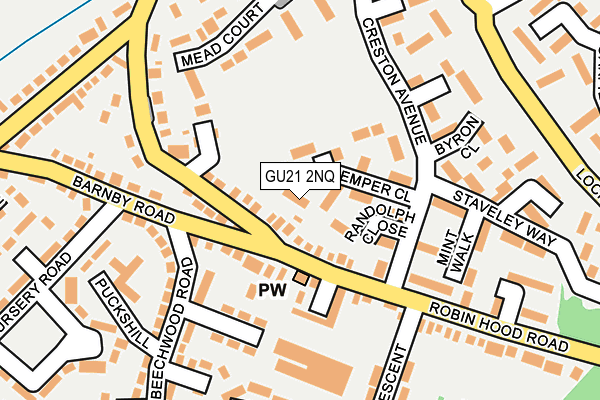 GU21 2NQ map - OS OpenMap – Local (Ordnance Survey)