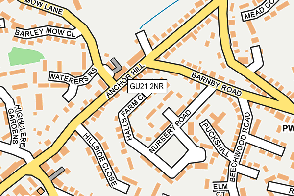 GU21 2NR map - OS OpenMap – Local (Ordnance Survey)