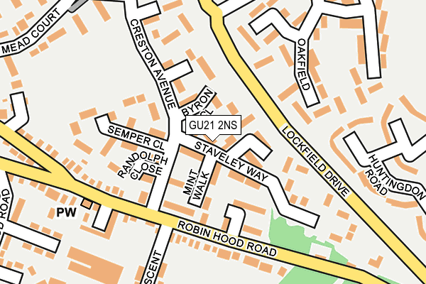 GU21 2NS map - OS OpenMap – Local (Ordnance Survey)