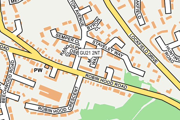 GU21 2NT map - OS OpenMap – Local (Ordnance Survey)