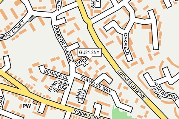 GU21 2NY map - OS OpenMap – Local (Ordnance Survey)
