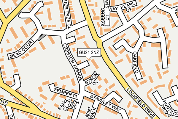 GU21 2NZ map - OS OpenMap – Local (Ordnance Survey)