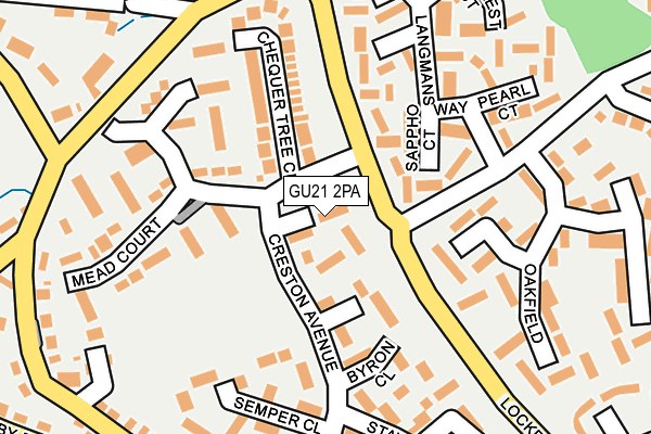 GU21 2PA map - OS OpenMap – Local (Ordnance Survey)