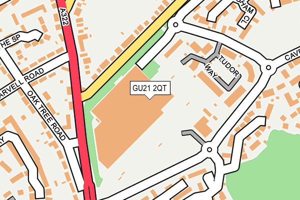 GU21 2QT map - OS OpenMap – Local (Ordnance Survey)