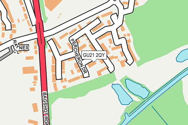 GU21 2QY map - OS OpenMap – Local (Ordnance Survey)