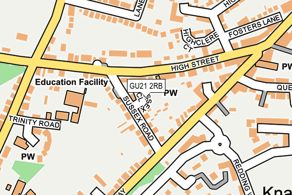 GU21 2RB map - OS OpenMap – Local (Ordnance Survey)