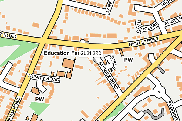 GU21 2RD map - OS OpenMap – Local (Ordnance Survey)