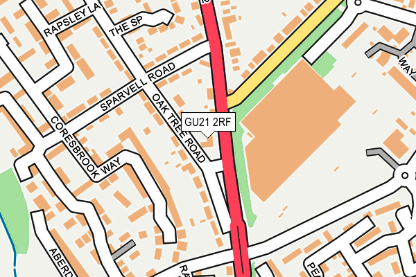 GU21 2RF map - OS OpenMap – Local (Ordnance Survey)