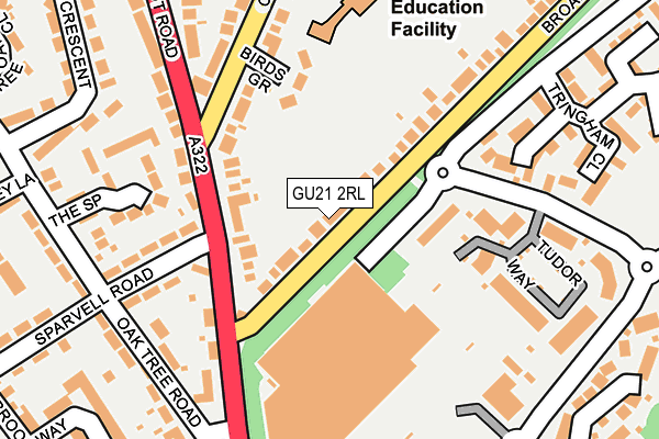 GU21 2RL map - OS OpenMap – Local (Ordnance Survey)