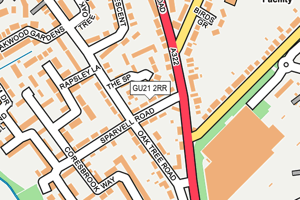 GU21 2RR map - OS OpenMap – Local (Ordnance Survey)