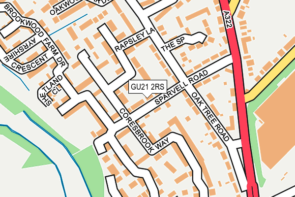 GU21 2RS map - OS OpenMap – Local (Ordnance Survey)