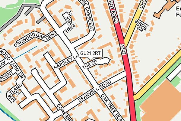 GU21 2RT map - OS OpenMap – Local (Ordnance Survey)