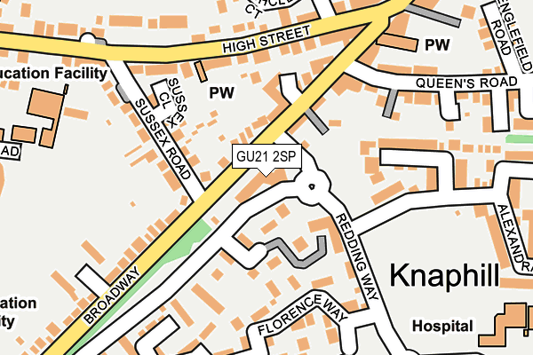 GU21 2SP map - OS OpenMap – Local (Ordnance Survey)