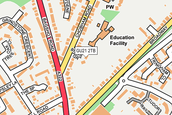 GU21 2TB map - OS OpenMap – Local (Ordnance Survey)