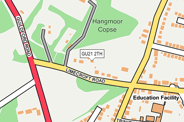 GU21 2TH map - OS OpenMap – Local (Ordnance Survey)