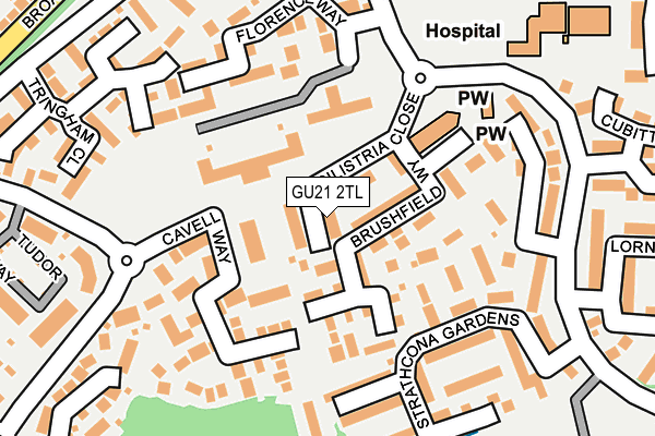 GU21 2TL map - OS OpenMap – Local (Ordnance Survey)