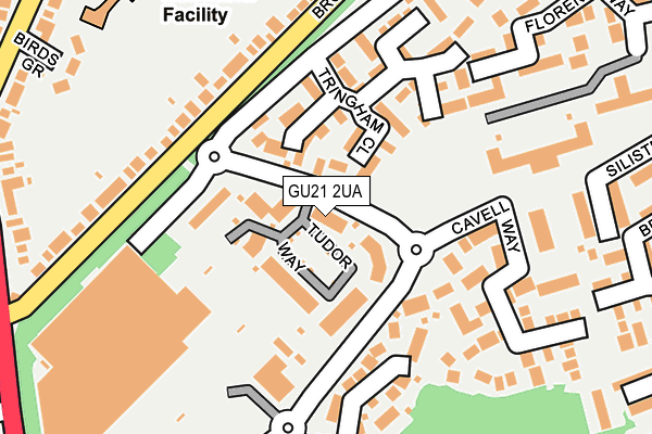 GU21 2UA map - OS OpenMap – Local (Ordnance Survey)