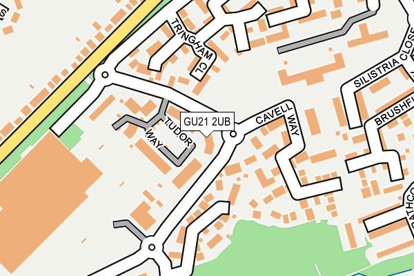 GU21 2UB map - OS OpenMap – Local (Ordnance Survey)