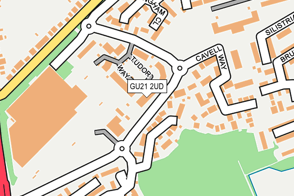 GU21 2UD map - OS OpenMap – Local (Ordnance Survey)