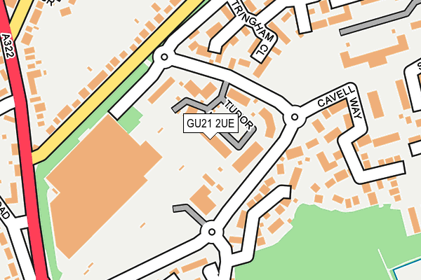 GU21 2UE map - OS OpenMap – Local (Ordnance Survey)