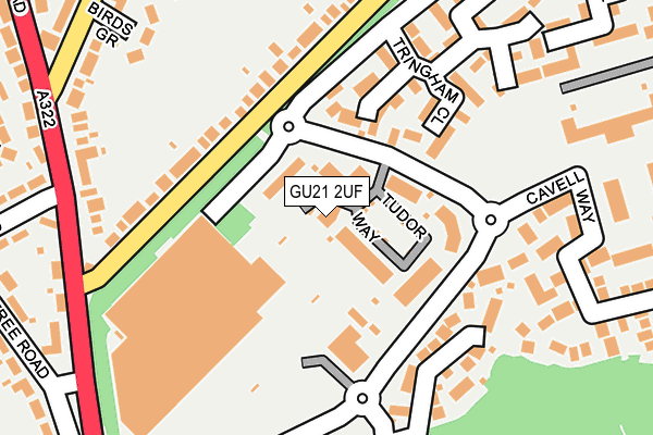 GU21 2UF map - OS OpenMap – Local (Ordnance Survey)