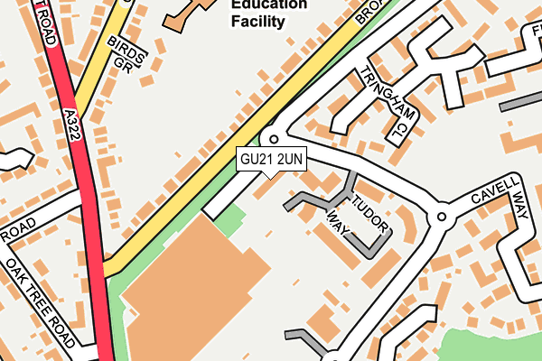 GU21 2UN map - OS OpenMap – Local (Ordnance Survey)