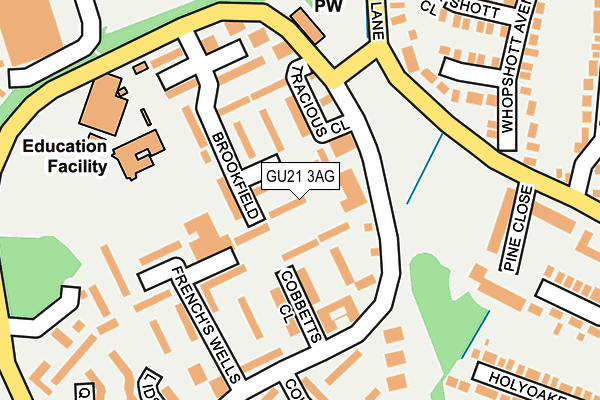 GU21 3AG map - OS OpenMap – Local (Ordnance Survey)