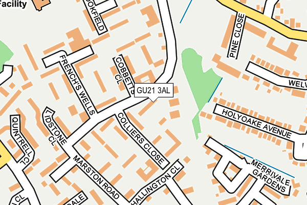 GU21 3AL map - OS OpenMap – Local (Ordnance Survey)