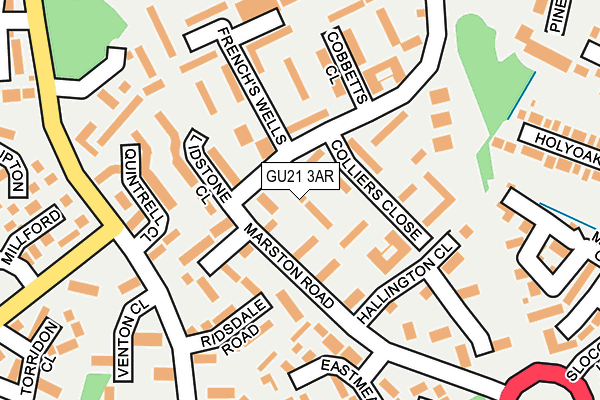 GU21 3AR map - OS OpenMap – Local (Ordnance Survey)