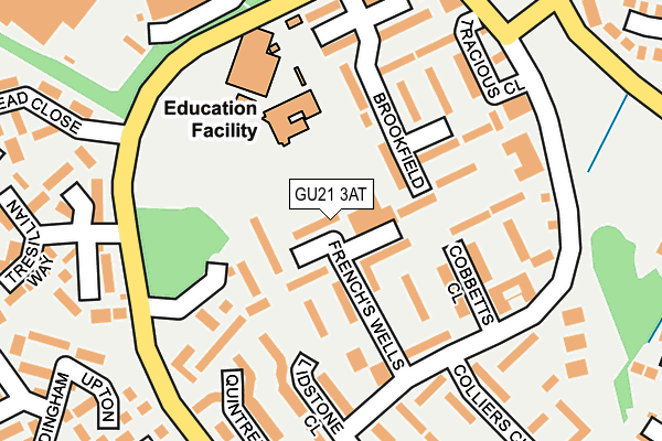 GU21 3AT map - OS OpenMap – Local (Ordnance Survey)