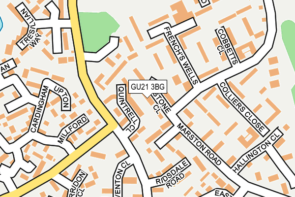 GU21 3BG map - OS OpenMap – Local (Ordnance Survey)