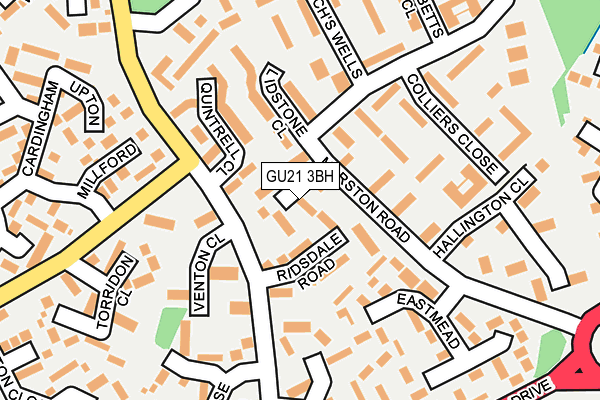 GU21 3BH map - OS OpenMap – Local (Ordnance Survey)