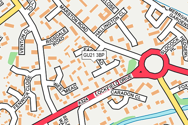 GU21 3BP map - OS OpenMap – Local (Ordnance Survey)