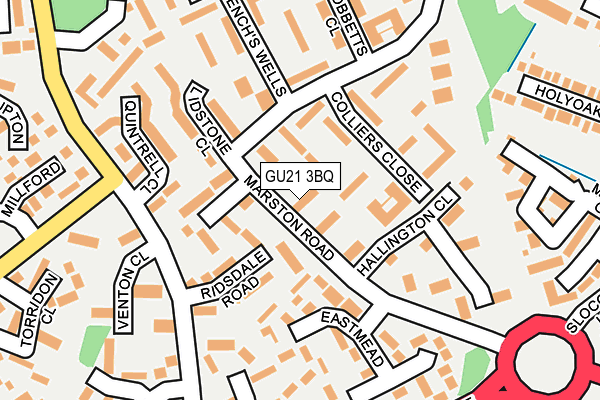 GU21 3BQ map - OS OpenMap – Local (Ordnance Survey)