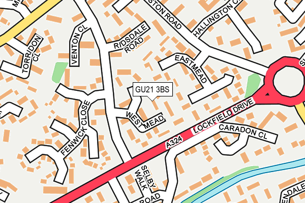 GU21 3BS map - OS OpenMap – Local (Ordnance Survey)