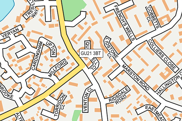 GU21 3BT map - OS OpenMap – Local (Ordnance Survey)