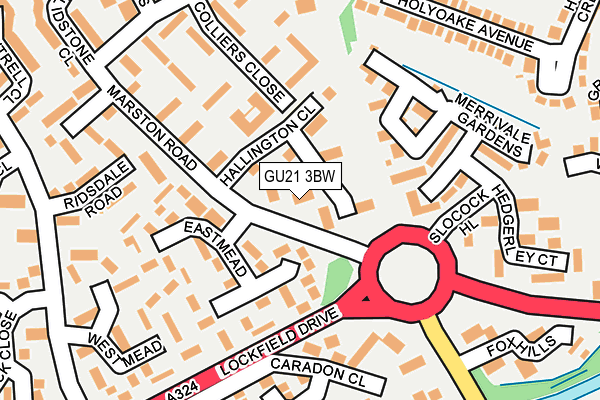 GU21 3BW map - OS OpenMap – Local (Ordnance Survey)