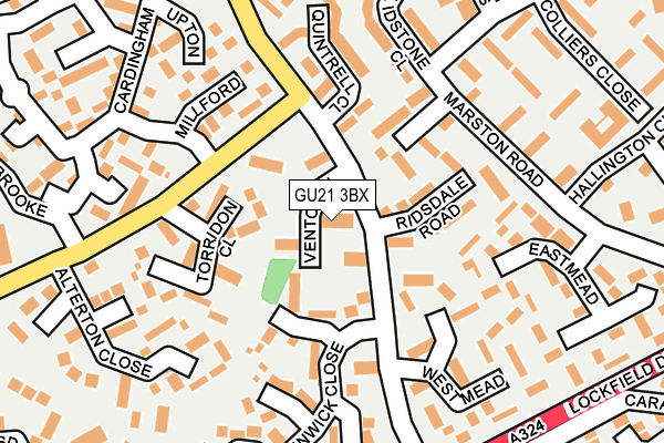 GU21 3BX map - OS OpenMap – Local (Ordnance Survey)