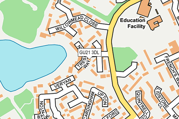 GU21 3DL map - OS OpenMap – Local (Ordnance Survey)