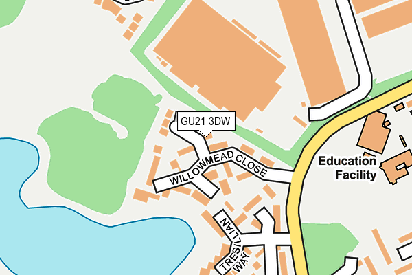 GU21 3DW map - OS OpenMap – Local (Ordnance Survey)