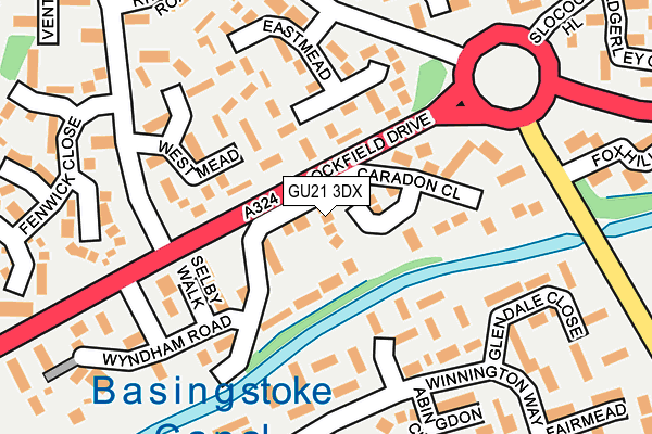 GU21 3DX map - OS OpenMap – Local (Ordnance Survey)