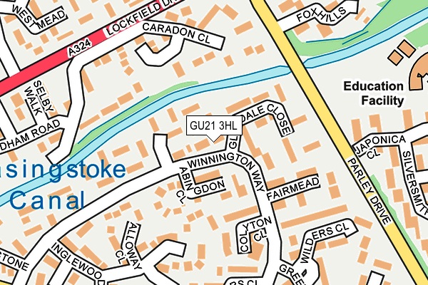 GU21 3HL map - OS OpenMap – Local (Ordnance Survey)