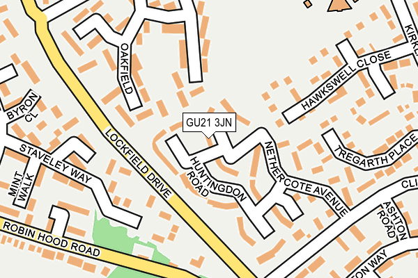 GU21 3JN map - OS OpenMap – Local (Ordnance Survey)