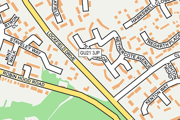 GU21 3JP map - OS OpenMap – Local (Ordnance Survey)